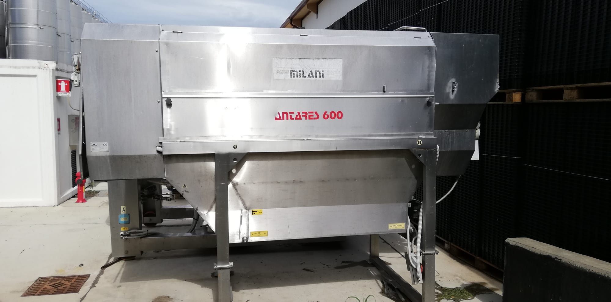 Milani destemmer-crusher, approx. 50 t/h