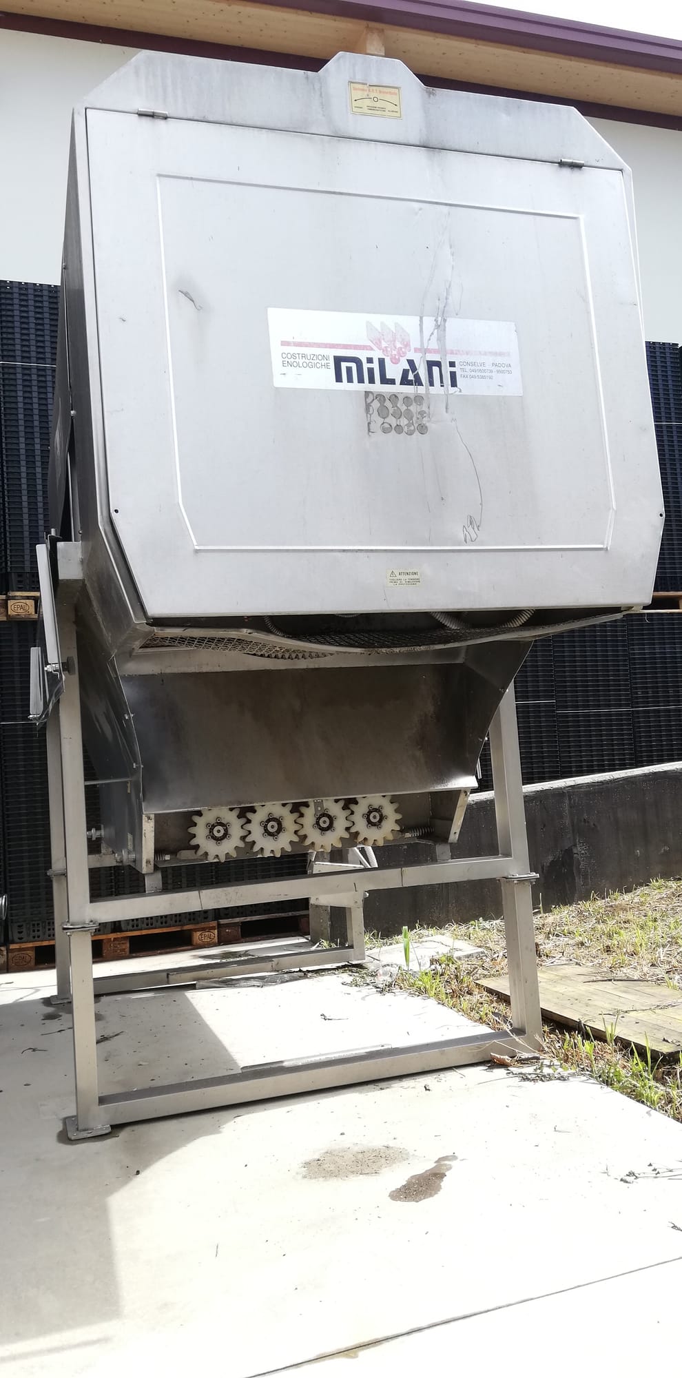 Milani destemmer-crusher, approx. 50 t/h