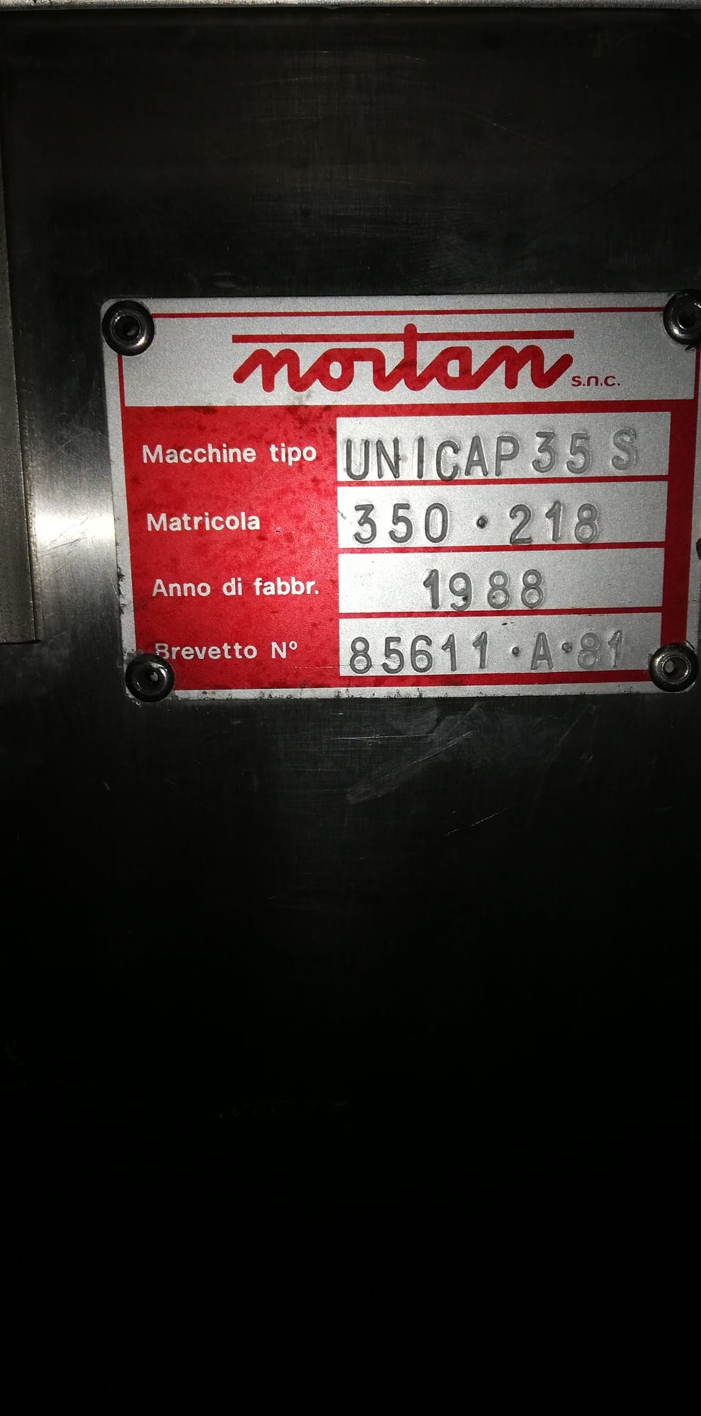 Nortan Unicap 35 capsule dispenser