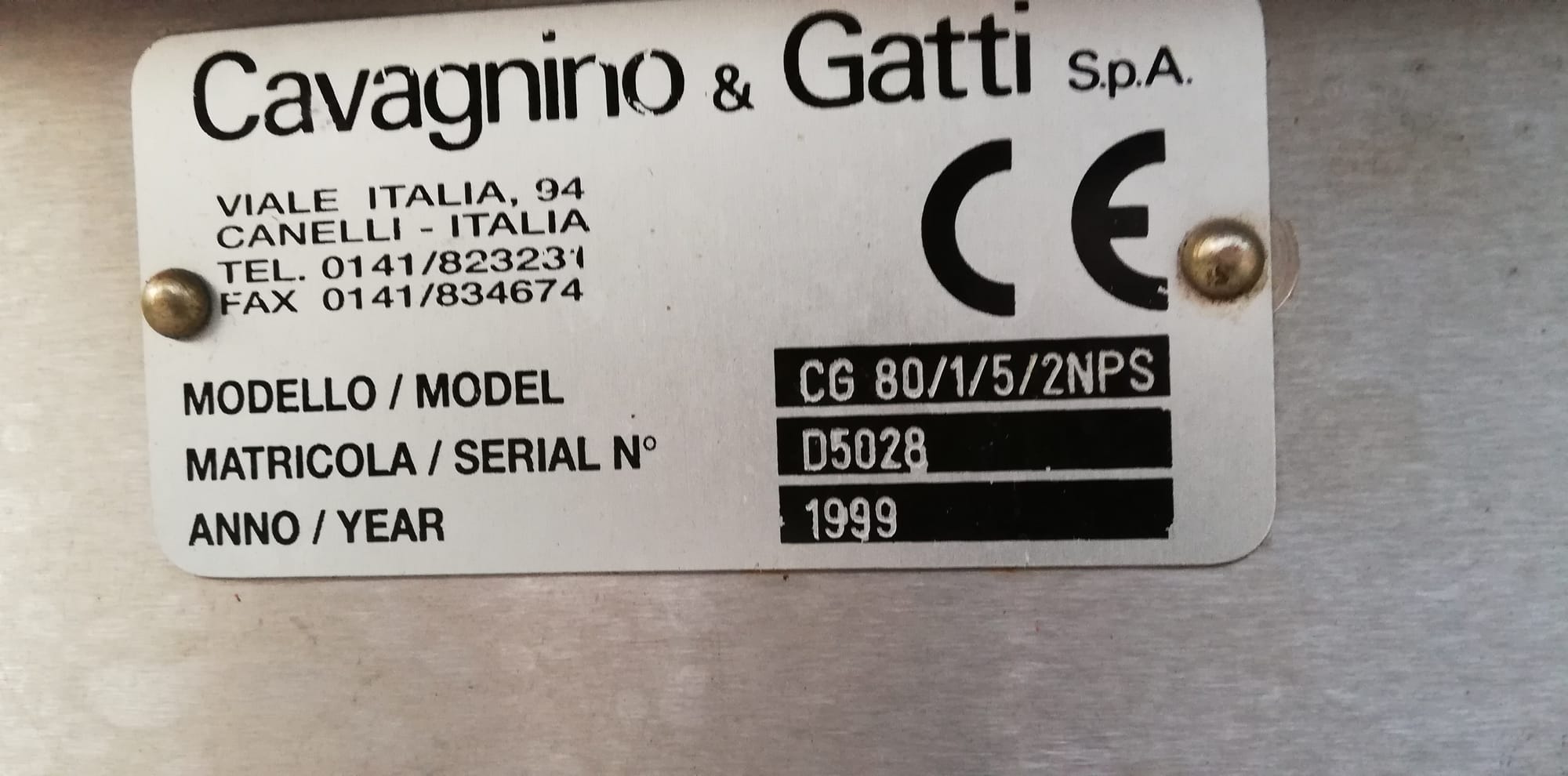 Cavagnino & Gatti CG80 5-head rotary labeller