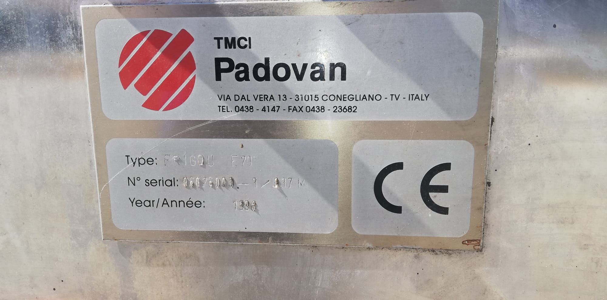 Padovan stainless-steel scraped-surface chiller