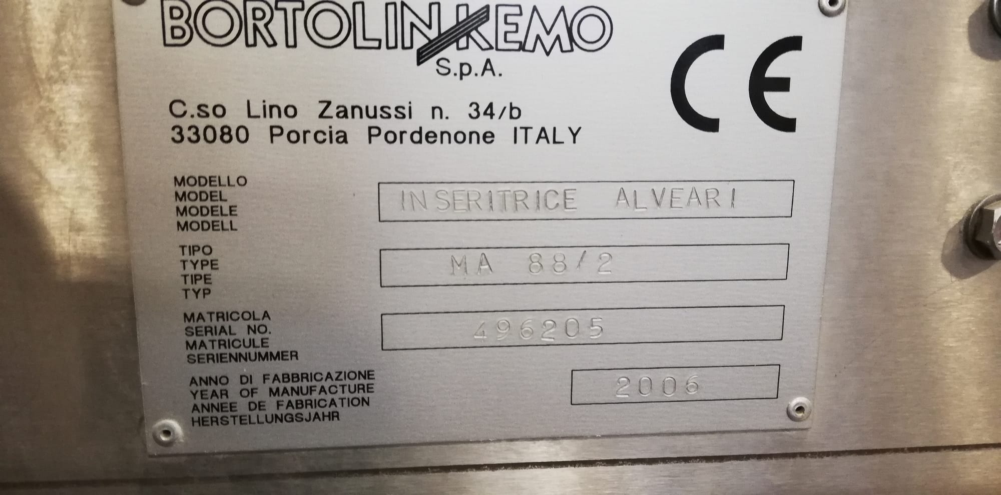 Bortolin divider inserter